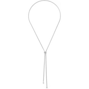 Y-Circle Necklace for Women, Adjustable Gold and Silver Plated Long Chain - 1 of 4