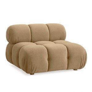 TOV Furniture Calliope Performance Velvet Modular Armless Chair in Cafe Au Lait - 1 of 4