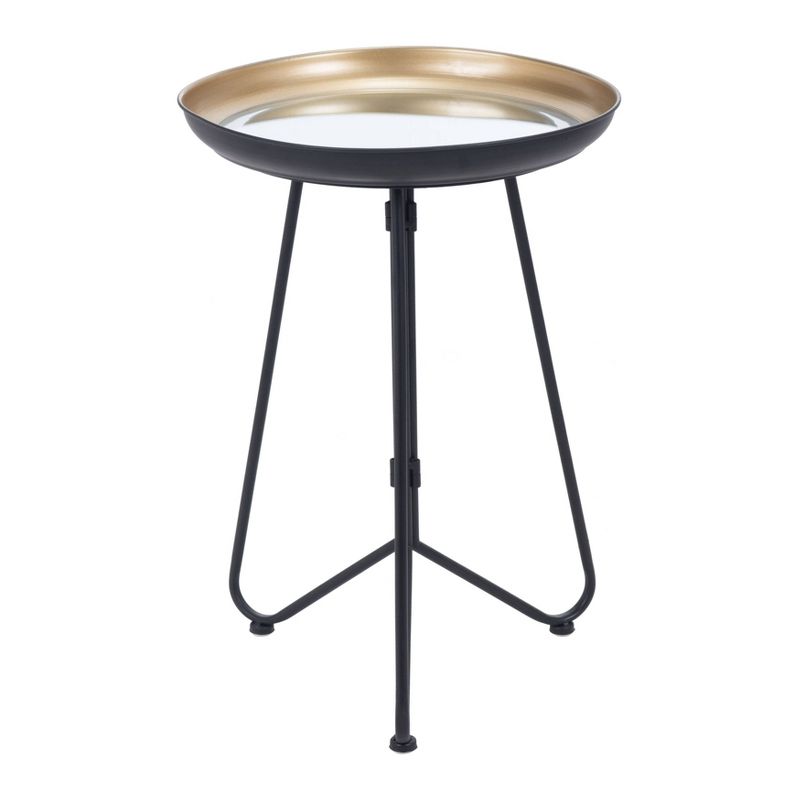 Flint Accent Table Gold/Black - ZM Home, 3 of 10