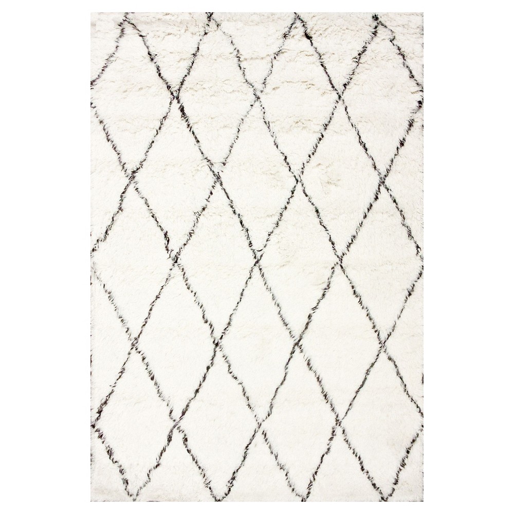 2'6inx12' Runner Off White Abstract Tufted - nuLOOM