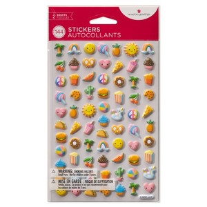 144ct Cute Puffy Stickers Variety Pack - 1 of 3