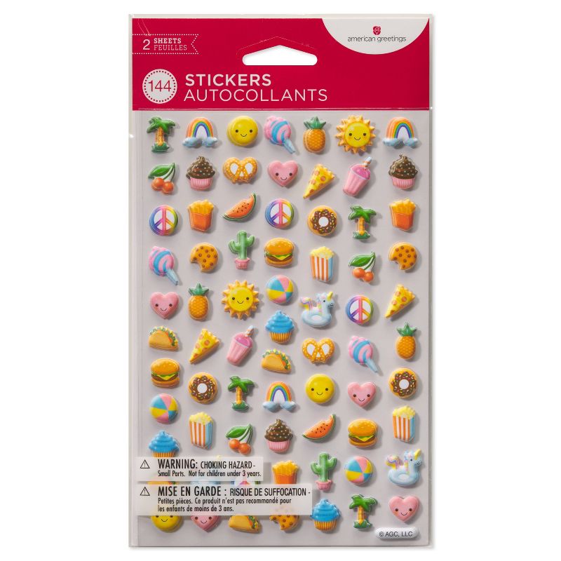 144ct Cute Puffy Stickers Variety Pack, 1 of 5