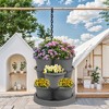 VECELO 5-Tier Vertical Garden Planter, Self Watering Stackable Planter with Wheels for Strawberries, Flowers, Vegetables, Set of 1/2 - 3 of 4