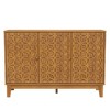 Galano Verbus Origami Amber Walnut Wood 45.9 in. 3 Door Sideboard with Adjustable Shelves - 2 of 4