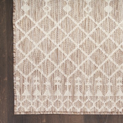 Beige Moroccan Trellis Flatweave Synthetic 5' x 7' Area Rug