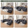4-8 Seater Modular Cloud Sectional Sofa, U-Shape Chenille Couch, Deep Memory Foam Couch, No Assembly Required - 2 of 4