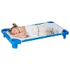 Ecr4kids Stackable Kiddie Cot With Sheet, Toddler Size, Blue, 6-pack ...