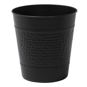 happimess Riley Modern Classic Hammered Steel Accent 2-Gallon Wastebasket - 1 of 4