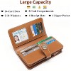 Wikineon Women's Leather Credit Card Holder Wristlet - RFID Blocking Technology for Identity Protection, Large Capacity Design Holds Cards - 3 of 4