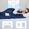 Weighted Blanket for Adults, Queen Size 60x80, 15lbs, Cooling Breathable , Heavy Microfiber with Glass Beads, Navy - 3 of 4