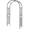 Metal Garden Arbor Wedding Arch, Outdoor Garden Trellis for Climbing Plants, Patio & Lawn Decorative Arch, Party & Ceremony, Black - 2 of 4