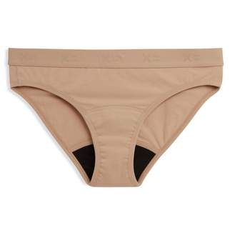 Tomboyx Women's First Line Period Leakproof Bikini Underwear, Cotton  Stretch Comfortable (3XS-6X) Sugar Violet XX Small