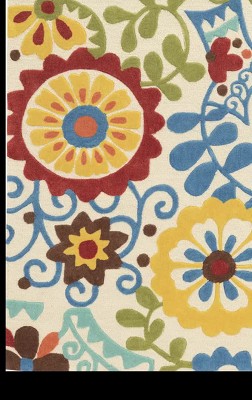 Handmade Blue Tufted Synthetic 5' x 7' Area Rug