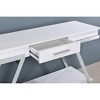 Contemporary Style Sofa Table with High Gloss Finish and Chrome Frame - 2 of 4