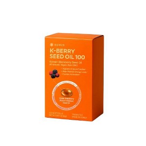 K-BERRY Bokbunja Seed Oil Softgels (30ct) - Powerful Antioxidant & Immune Support w/ Korean Black Raspberry - 1 of 4