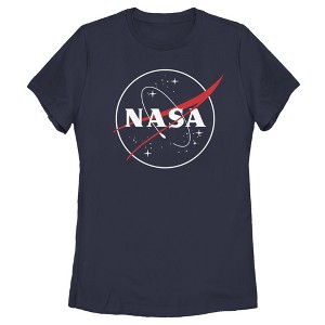 Women's NASA Outline Simple Logo T-Shirt - 1 of 4