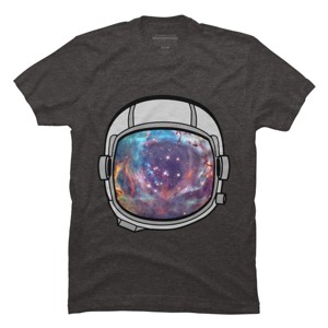 Men's Design By Humans Space Helmet By JOlorful T-Shirt - 1 of 4