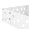Okak Twin/Full Size Floor Bed Frame Solid Wood Bed with Safety Rails, Low Profile Design for Child Bedroom, Kids Playroom - 4 of 4