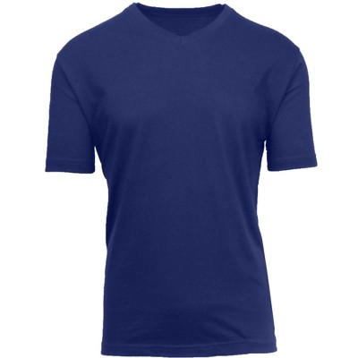 Blue Ice Men's Short Sleeve V-Neck Modern Fit Cotton Blend Classic Tee