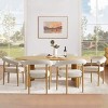 Beige Boucle Dining Chairs with Arm Set of 6 Modern Upholstered Chairs with Cruved Backest for Dining Room,Living Room,Kitchen Chair-Tanpinhause - 3 of 4