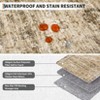 TROPOW 9x12 Washable Floral Print Accent Carpet with Non-Slip Backing, Oriental Distressed Indoor Mat - 4 of 4
