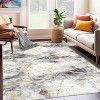 Washable Runner Rug, Non-Slip Modern Kitchen Carpet, Abstract Low Pile Stain Resistant Indoor Rug for Bedroom Hallway Laundry - 2 of 4