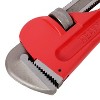 KTMBDW Heavy Duty Steel Straight Pipe Wrench, Adjustable Plumbing Wrench, Drop Forged, Red - 4 of 4