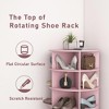 QingMoon Rotating Shoe Rack, 6-Tier Shoe Display Tower, Lazy Susan Shoe Organizer, Freestanding Vertical Storage for Living Room, Entryway - 4 of 4
