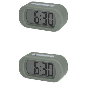 REGALWOVEN 2 Pcs Digital Battery Powered Big Numbers Display Oval Alarm Clock 5.4 x 2.6 x 2 Inches - 1 of 4