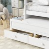 Sapphtopaz Twin Size Pine Wood Bed Frame, Platform Bed with Headboard, Footboard, Trundle & Storage Drawers for Small Bedrooms, Teens & Guest Rooms - 4 of 4