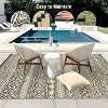 Camping Rug for Balcony Washable Easy-Clean Non-Slip Carpet Modern Boho Plastic Carpet Stain-Resistant RV Area Rug for Patio Picnic Beach - 3 of 4