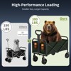 Foldable Utility Wagon with All-Terrain Wheels - 380lb Capacity, Adjustable Handle & Drink Holders for Beach, Picnics, Tailgating - 3 of 4