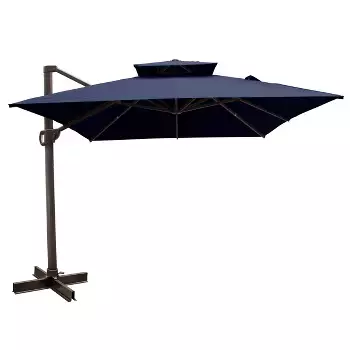 geloof Distributie impliceren 13' X 10' Rectangular Fadesafe Canopy Double Top Offset Hanging Cantilever  Patio Umbrella - Vredhom : Target