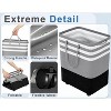 TIRAMISUBEST 105L Large Laundry Basket,Laundry Hamper with 4 Wheels,Collapsible Waterproof Clothes Basket,Freestanding Hamper with Handles(Gray) - 2 of 4