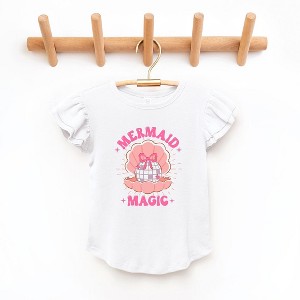 The Juniper Shop Mermaid Magic Toddler Flutter Sleeve Tee - 1 of 2