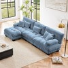 TiramisuBest Luxury Oversized L-Shaped Modular Sofa, Deep Seat Cloud Couch with Convertible Ottoman for Living Room, Chenille White - 2 of 4