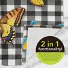 Briarwood Lane Spring Hand Towel 26x18 Checkered Butterflies For Spring Towel - 3 of 3