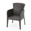 Grungis Outdoor Chairs Set of 2,PE Wicker Patio Dining Chairs,Kitchen Chairs for Dining Room,Patio,Brown - 4 of 4