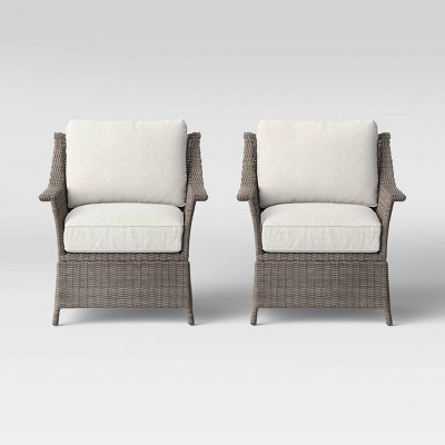 threshold southcrest wicker club chair