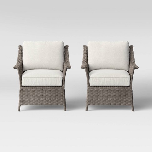 Foxborough 2pk Patio Club Chair Linen Threshold Target