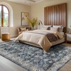 Vintage Rug Floral Print Area Rug for Living Room Washable Non Slip Farmhouse Distressed Indoor Carpet Foldable Low Pile Soft Accent Throw Rug - 2 of 4