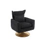APRILSOUL Classic Mid-Century 360-degree Swivel Accent Chair, White Teddy Fabric - 2 of 4