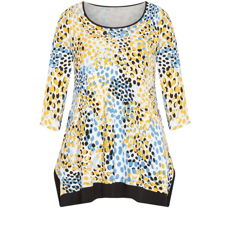 Women's Plus Size Monroe Pocket Tunic - gold spotted | AVENUE, 5 of 8