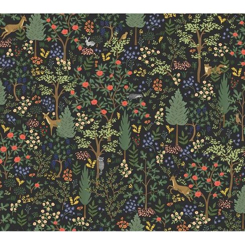 Rifle Paper Co. Woodland Black Peel and Stick Wallpaper - image 1 of 4