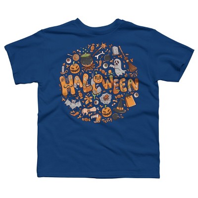 Boy's Design By Humans happy halloween greeting holiday illustration By ghinan T-Shirt