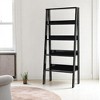 YONWAY 5-Tier Ladder Bookshelf, Wood Frame Organizer, Sturdy Display Shelf for Office, Bedroom, Living Room and Study Room - 3 of 4