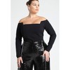 ELOQUII Women's Plus Size Square Neck Off The Shoulder Top - 3 of 4