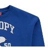 Girls Peanuts Snoopy Fashion Sweatshirt - Peanuts Collegiate Athletic Crewneck Sweatshirt - Linus, Woodstock, Snoopy Sweatshirt (Blue, Large) - 4 of 4