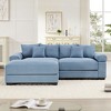 82.6" Oversized Cloud Modular Sectional Couch, Corduroy Fabric, Extra-Wide Armrests, Throw Pillows, Ergonomic Design - 2 of 4