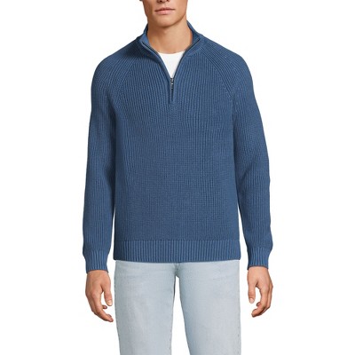 Lands' End Men's Drifter Quarter Zip Sweater